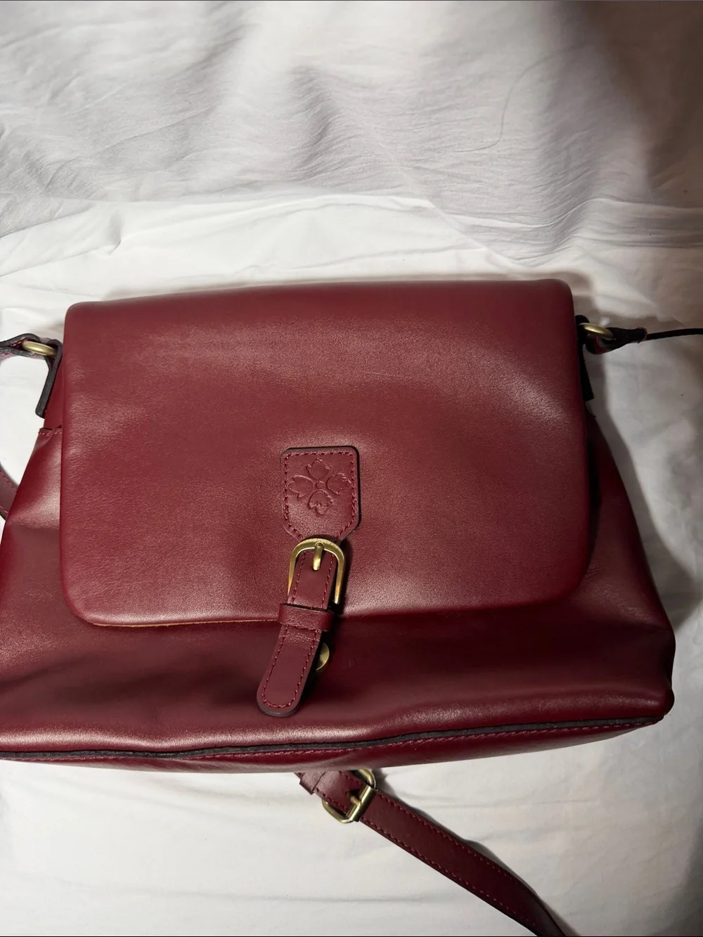 Patricia Nash Burgundy Leather Crossbody Bag - Picture 14 of 14